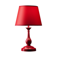 AI generated Red lamp isolated on transparent background png