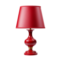 ai generiert rot Lampe isoliert auf transparent Hintergrund png