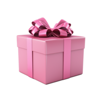 AI generated Gift box png isolated on transparent background