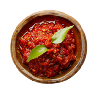 AI generated Plate of Sambal png isolated on transparent background