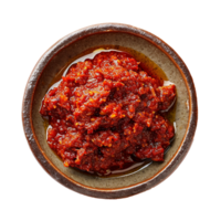 AI generated Plate of Sambal png isolated on transparent background