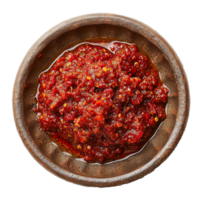 ai généré assiette de sambal png isolé sur transparent Contexte