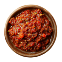 AI generated Plate of Sambal png isolated on transparent background