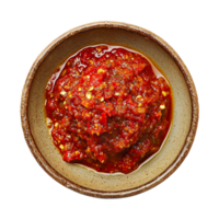 AI generated Plate of Sambal png isolated on transparent background