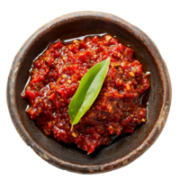 AI generated Plate of Sambal png isolated on transparent background