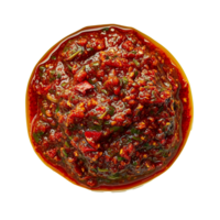 AI generated Plate of Sambal png isolated on transparent background