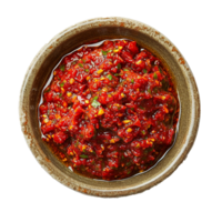 AI generated Plate of Sambal png isolated on transparent background