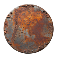 AI generated Rusty metal plate png isolated on transparent background