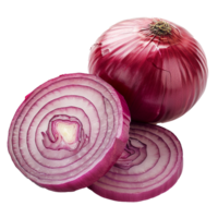 AI generated Onion cut in half png isolated on transparent background