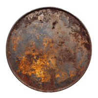 AI generated Rusty metal plate png isolated on transparent background