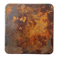 AI generated Rusty metal plate png isolated on transparent background