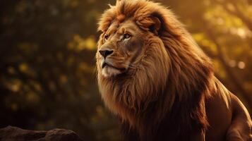 AI generated lion high quality image photo