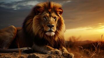 AI generated lion high quality image photo