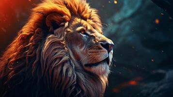 AI generated lion high quality image photo