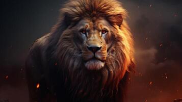 AI generated lion high quality image photo