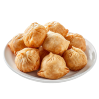 AI generated Plate of Bakso png isolated on transparent background