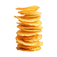 AI generated Potato chips isolated on transparent background png