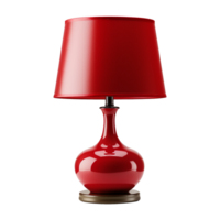 ai generiert rot Lampe isoliert auf transparent Hintergrund png