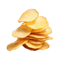 AI generated Potato chips isolated on transparent background png