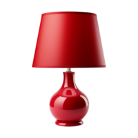 AI generated Red lamp isolated on transparent background png