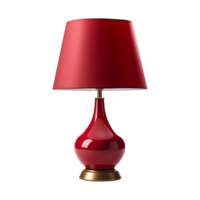 AI generated Red lamp isolated on transparent background png