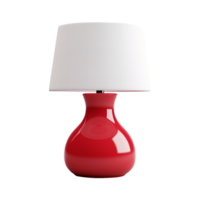 ai generiert rot Lampe isoliert auf transparent Hintergrund png