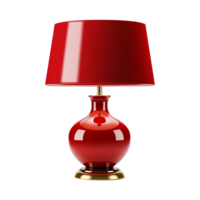 AI generated Red lamp isolated on transparent background png