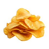 ai gegenereerd aardappel chips geïsoleerd Aan transparant achtergrond PNG