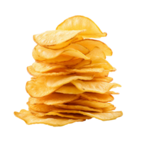 ai generiert Kartoffel Chips isoliert auf transparent Hintergrund png