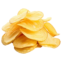 ai generiert Kartoffel Chips isoliert auf transparent Hintergrund png