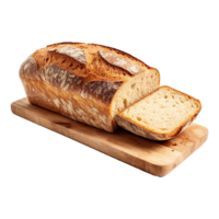 AI generated From above homemade bread isolated on transparent background png