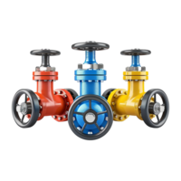 AI generated Ball valves isolated on transparent background png