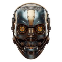 AI generated Robot face isolated on transparent background png