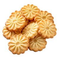 AI generated Danish butter cookies butter cookies isolated on transparent background png