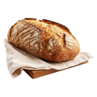 AI generated From above homemade bread isolated on transparent background png