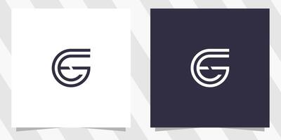 letter eg ge logo design vector