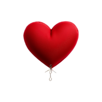 AI generated Red heart shape isolated on transparent background png