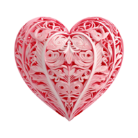 AI generated Red heart shape isolated on transparent background png