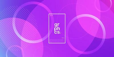 Abstract geometric colorful pink and purple gradient background with simple circle element pattern. Bright and modern design. Trendy concept. Eps10 vector