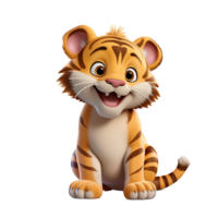 AI generated Tiger png isolated on transparent background