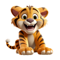 AI generated Tiger png isolated on transparent background