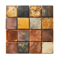 AI generated Ceramic tiles isolated on transparent background png