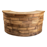 AI generated Wooden counter isolated on transparent background png