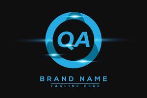 QA Blue logo Design. Vector logo design for business.