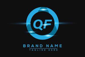 QF Blue logo Design. Vector logo design for business.