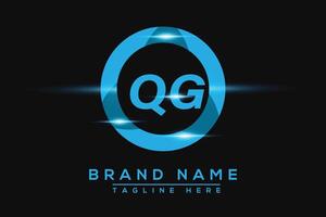 QG Blue logo Design. Vector logo design for business.