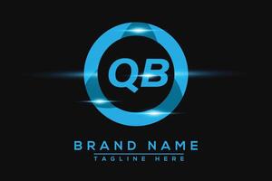 QB Blue logo Design. Vector logo design for business.