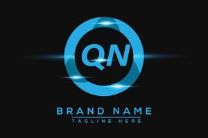 QN Blue logo Design. Vector logo design for business.