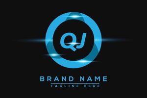QJ Blue logo Design. Vector logo design for business.