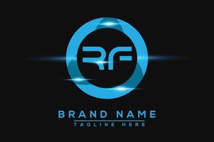 RF Blue logo Design. Vector logo design for business.